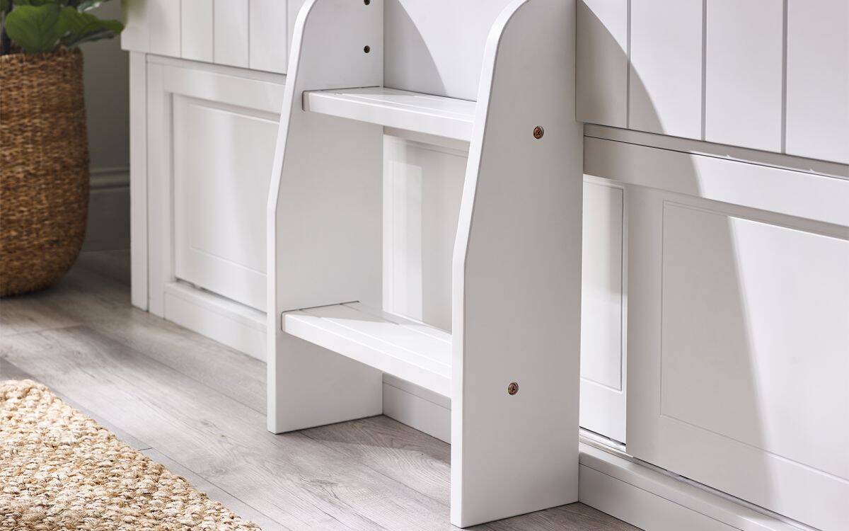 Oak Treehouse Midsleeper & Storage Unit - White - Image 9