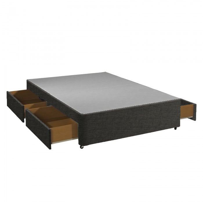 Apollo 5ft Azzure Dark Grey 4 Drawer Divan Base | Buy Online | Beds.ie