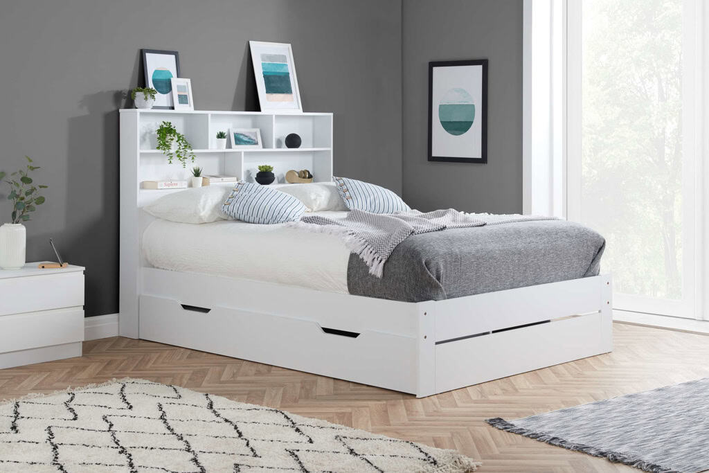 Alfie 4ft6 Storage Bed – White | Buy Online | Beds.ie
