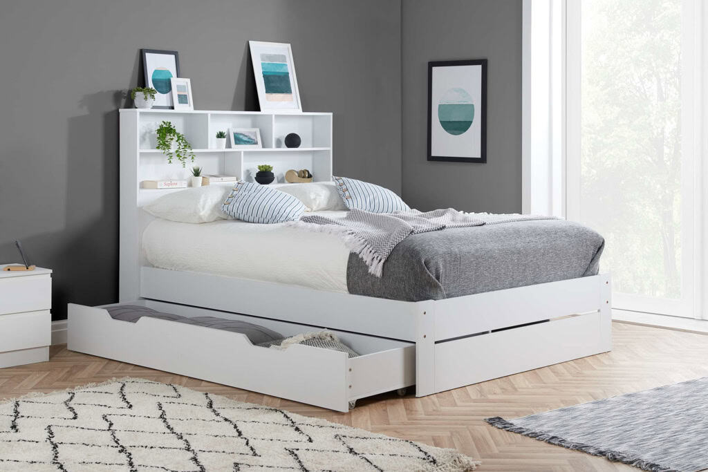 Alfie 4ft Storage Bed – White - Image 2