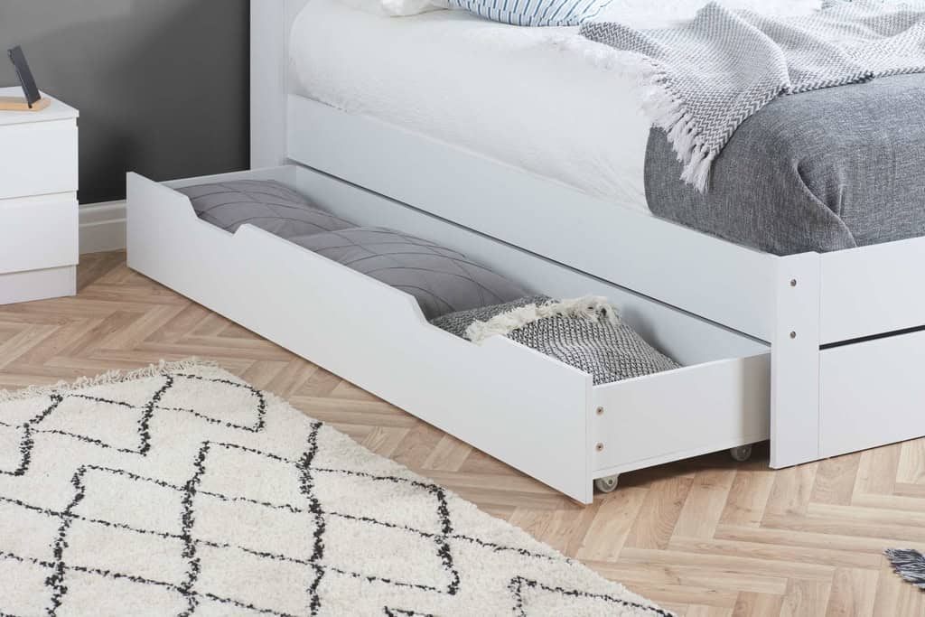 Alfie 4ft Storage Bed – White - Image 3