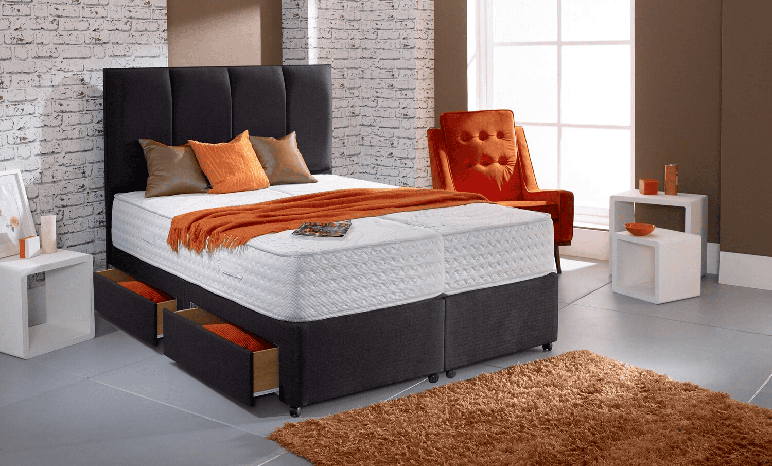 Healthbeds 6ft Envirotech 1800 4 Drawer Zip & Link Bed - Image 3
