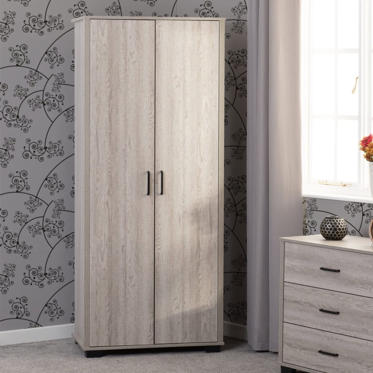 Oliver 2 Door Wardrobe - Light Oak Effect - Image 6