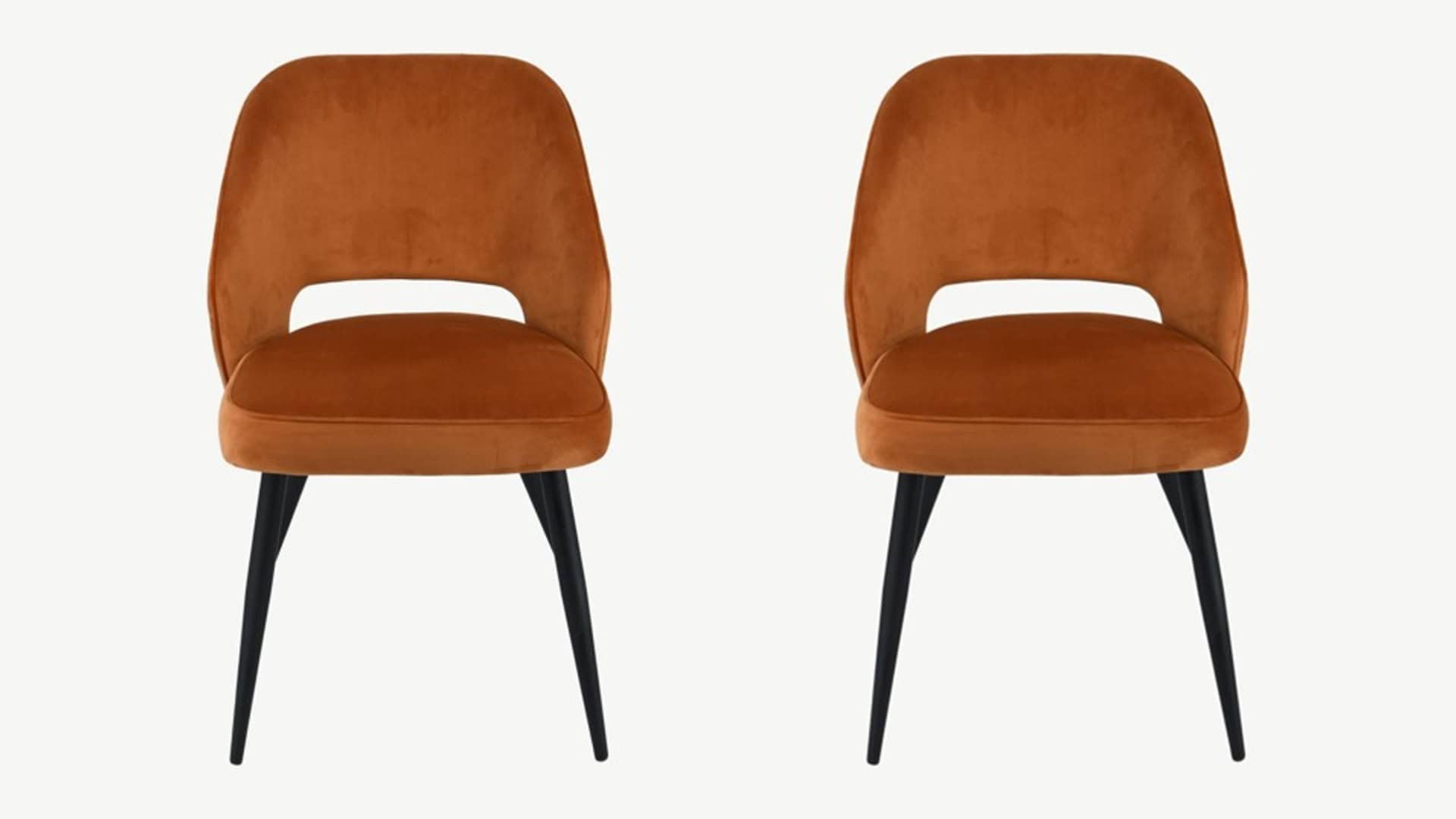 Sutton Chair - Rust Velvet (Set of 2) | Buy Online | Beds.ie