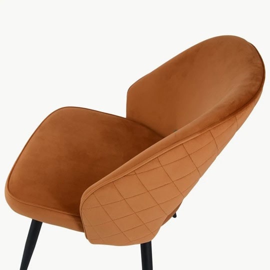 Sutton Chair - Rust Velvet (Set of 2) - Image 3