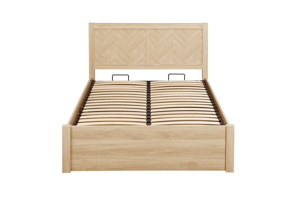 Herringford 4ft6 Ottoman Bedframe - Oak - Image 7