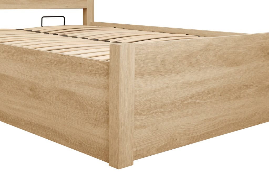 Herringford 4ft6 Ottoman Bedframe - Oak - Image 9