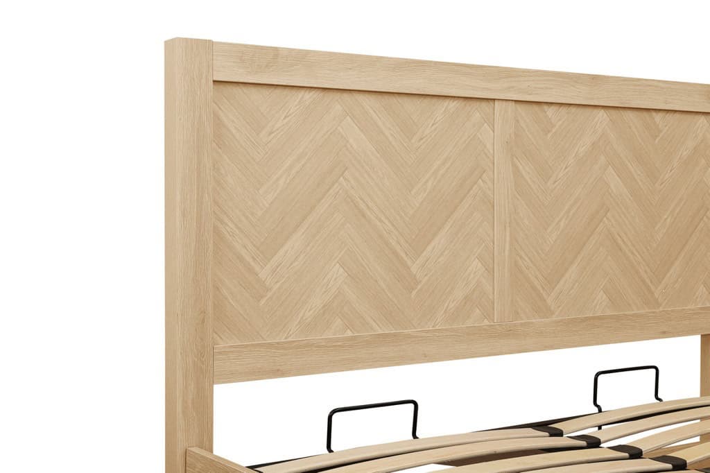 Herringford 4ft6 Ottoman Bedframe - Oak - Image 10