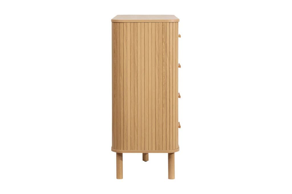Axel 5 Drawer Fluted Chest - Oak - Image 4