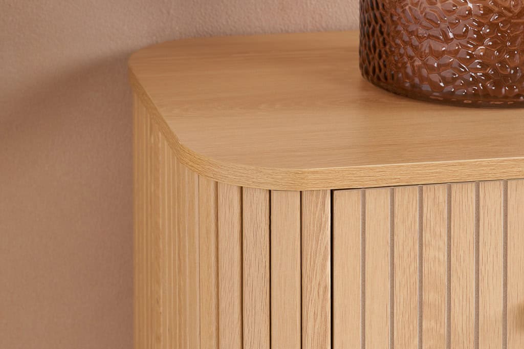 Axel 5 Drawer Fluted Chest - Oak - Image 9
