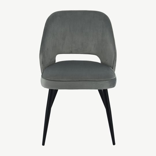 Sutton Chair - Grey Velvet (Set of 2) - Image 2