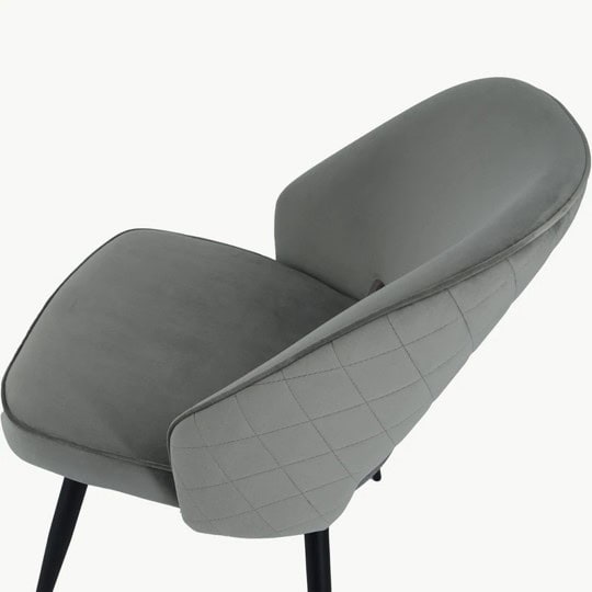 Sutton Chair - Grey Velvet (Set of 2) - Image 3