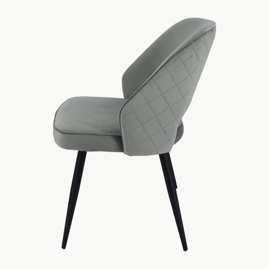 Sutton Chair - Grey Velvet (Set of 2) - Image 4
