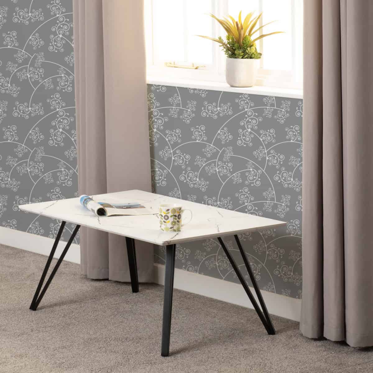Marlow Coffee Table - White Marble - Image 6