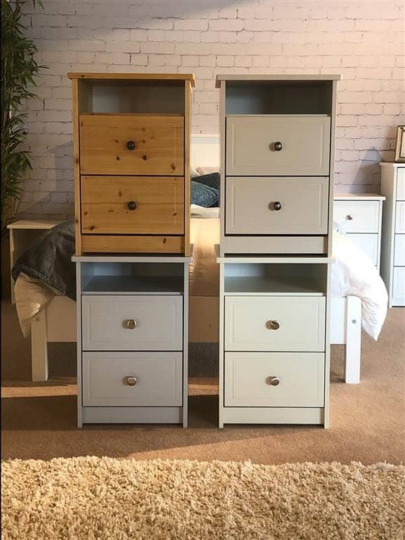 Briody Charlotte 2 Drawer Bedside Locker - White | Buy Online | Beds.ie