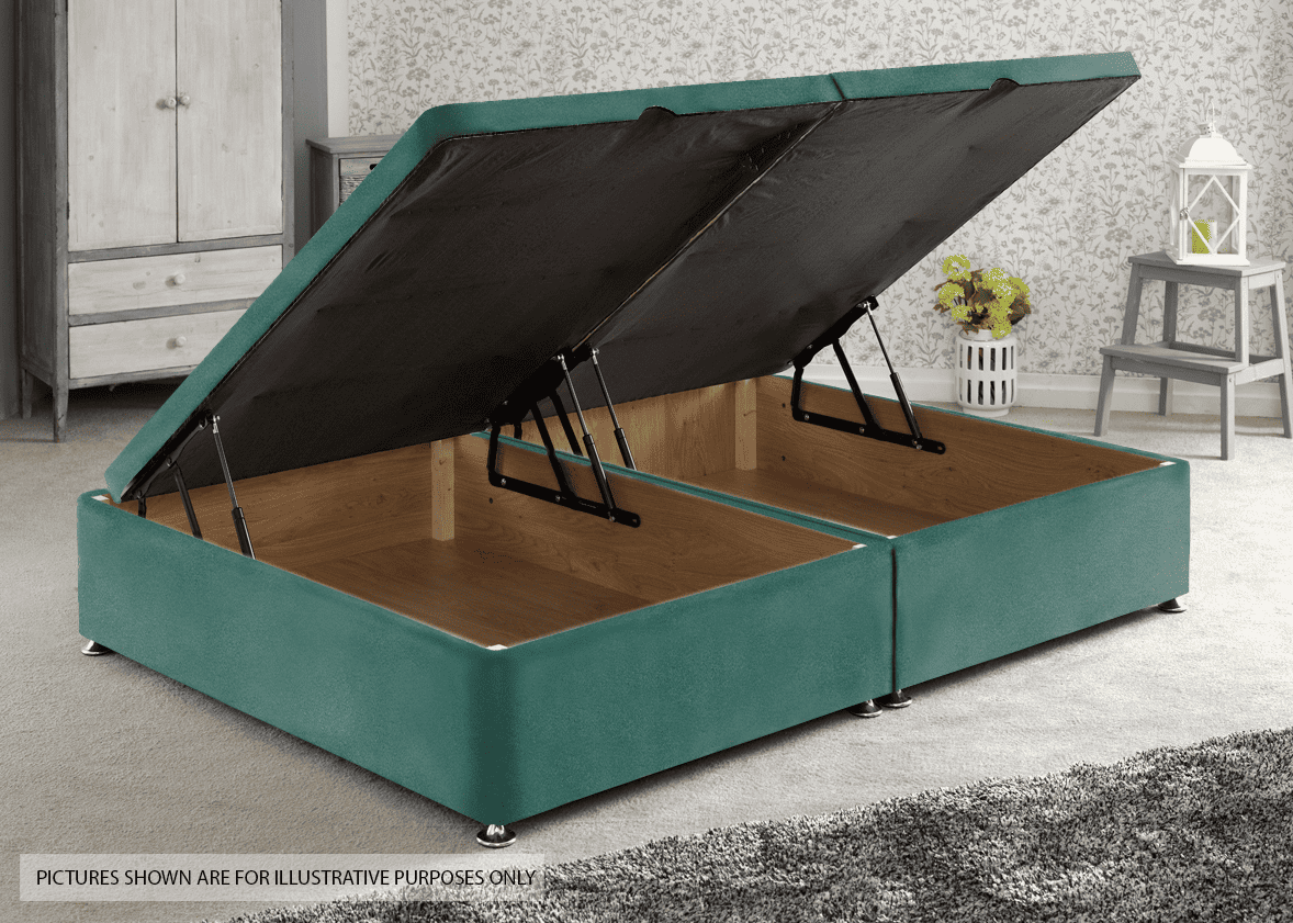 Apollo 6ft Velvet Turquoise Side Ottoman Base | Buy Online | Beds.ie