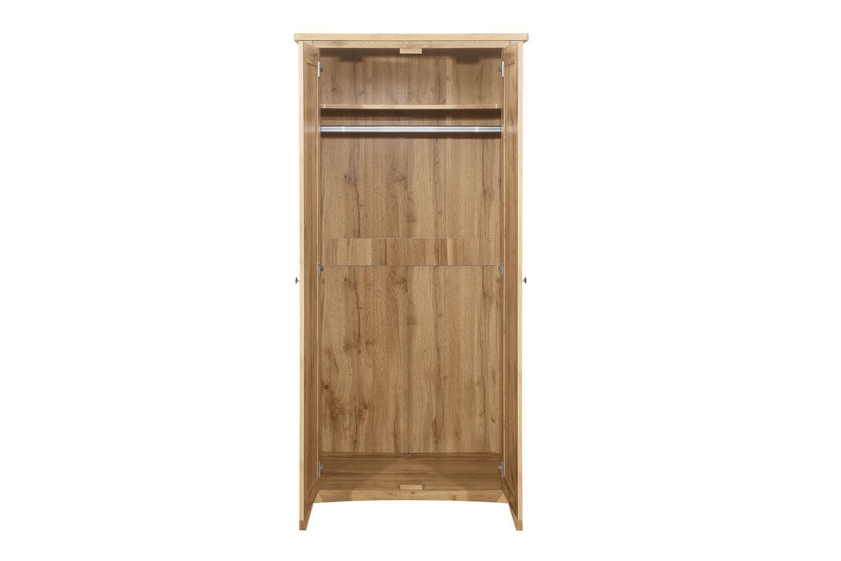 Hampstead 2 Door Wardrobe - Oak - Image 4