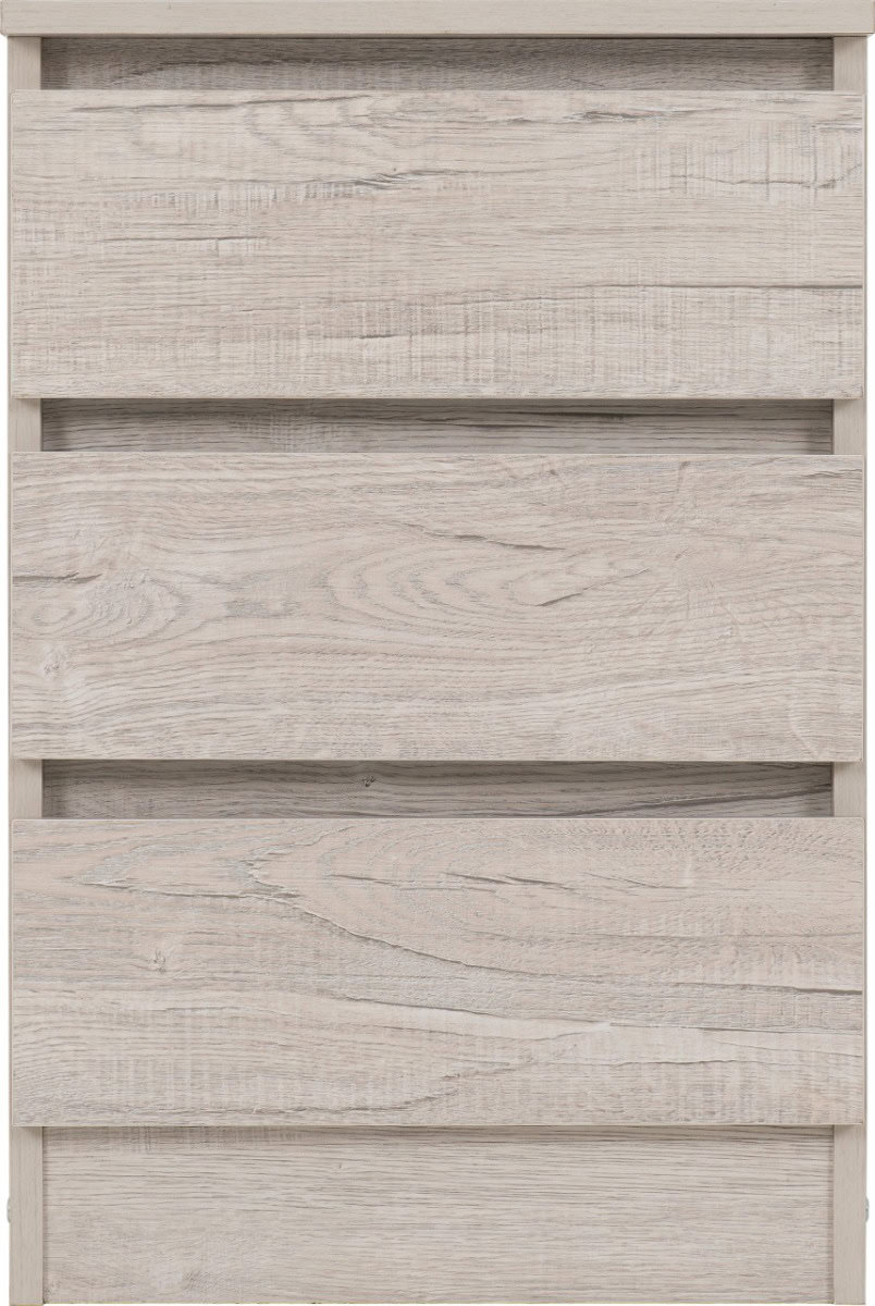 Malvern 3 Drawer Bedside - Urban Snow - Image 3