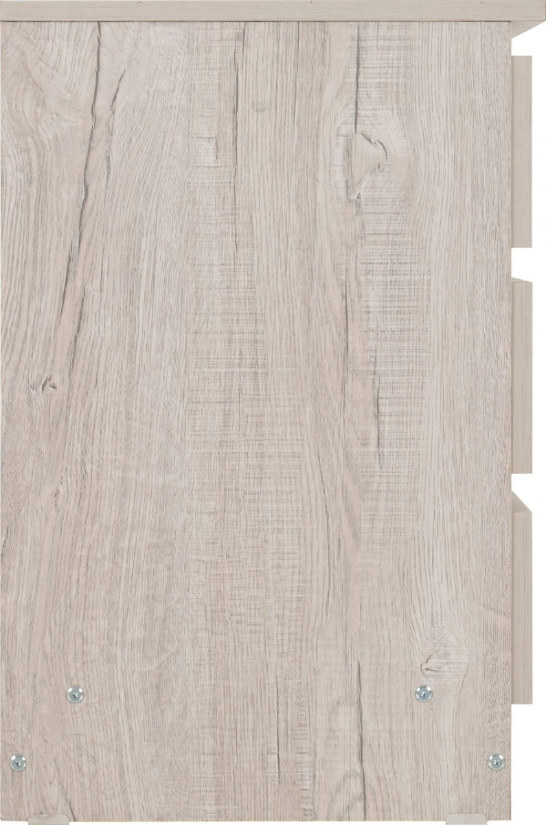 Malvern 3 Drawer Bedside - Urban Snow - Image 5