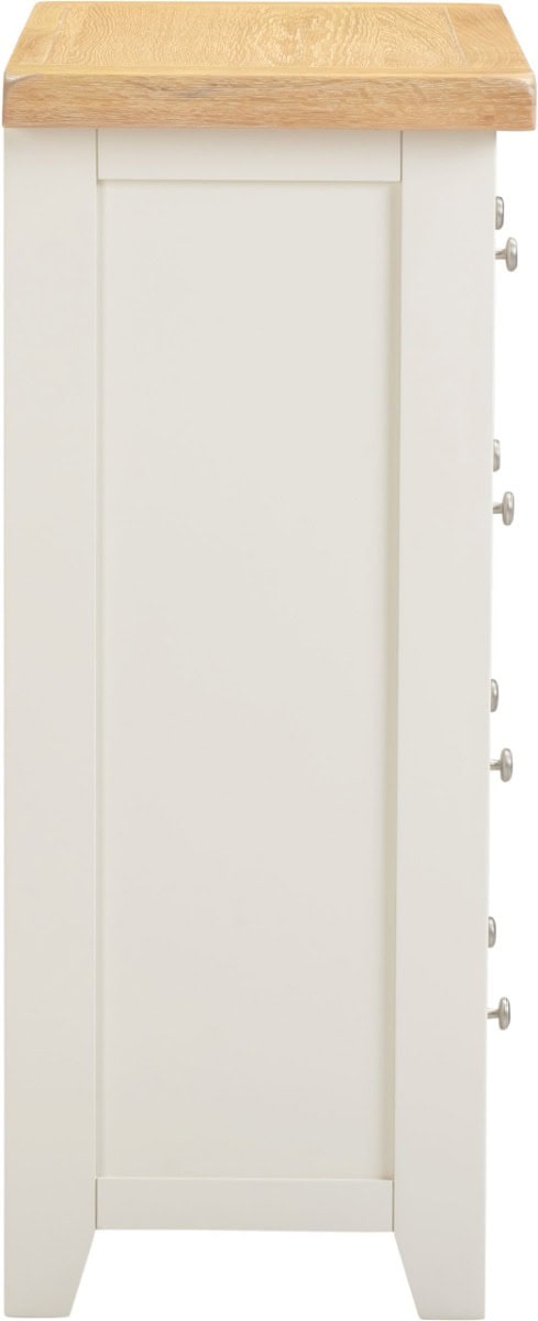 Windsor 3+2 Drawer Chest - Ivory & Oak - Image 6