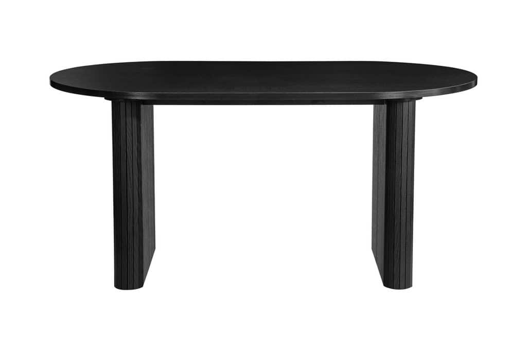 Axel Oval Fluted Dining Table - Black - Image 2