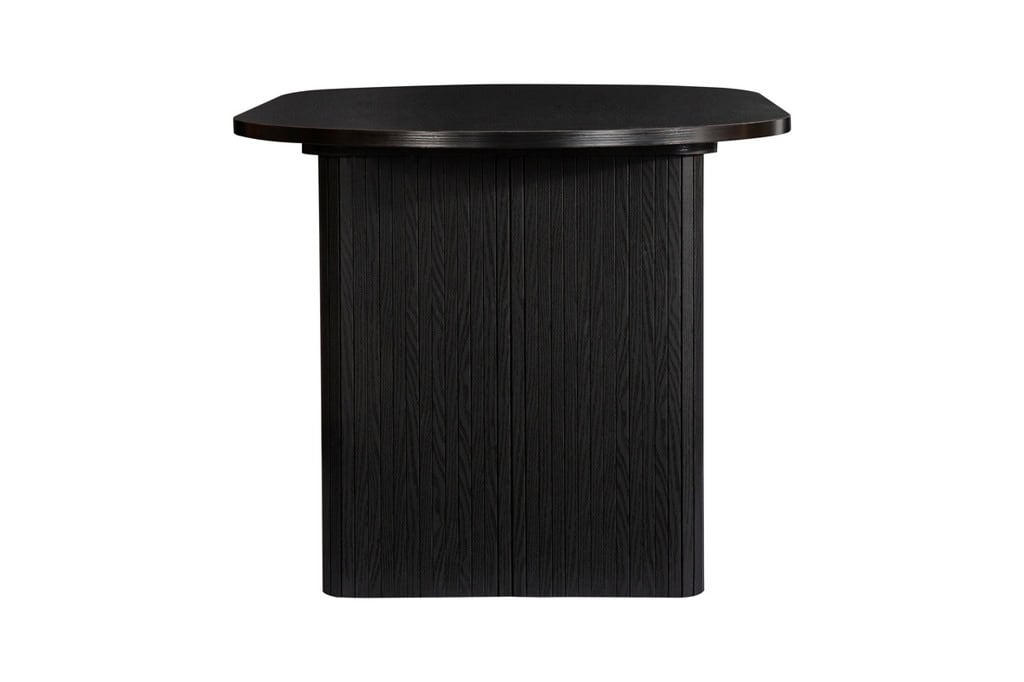 Axel Oval Fluted Dining Table - Black - Image 3