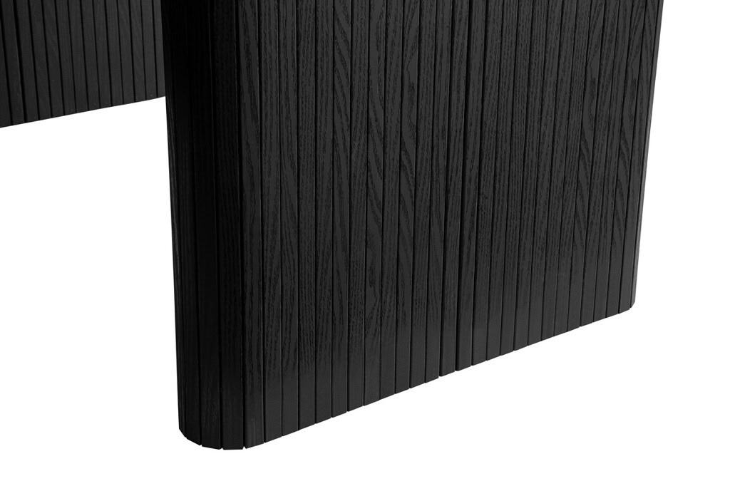 Axel Oval Fluted Dining Table - Black - Image 4