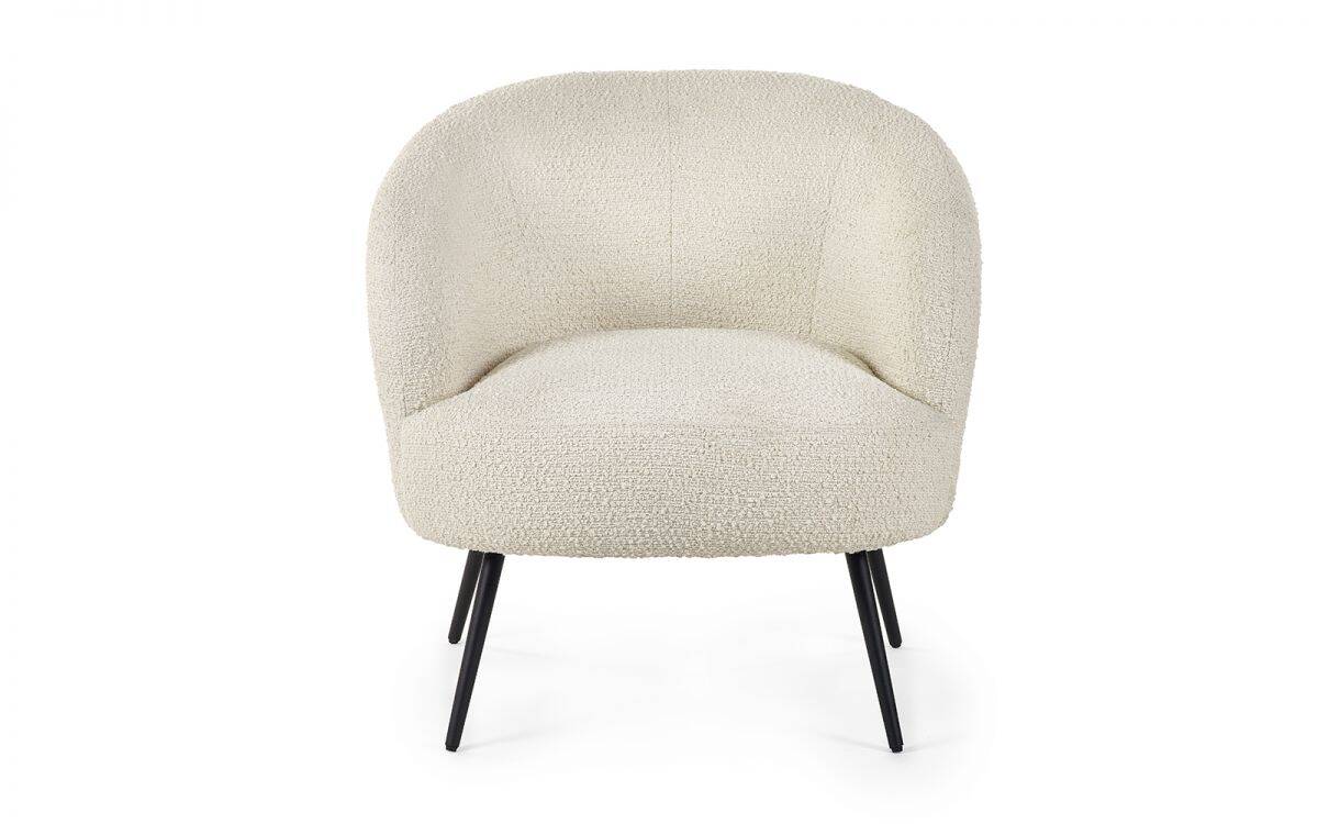 Hadid Boucle Accent Chair - Ivory - Image 2