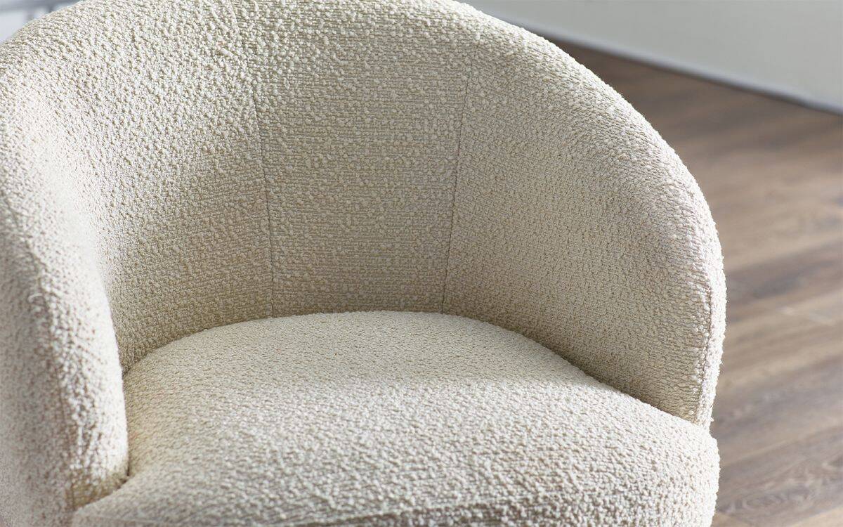 Hadid Boucle Accent Chair - Ivory - Image 3