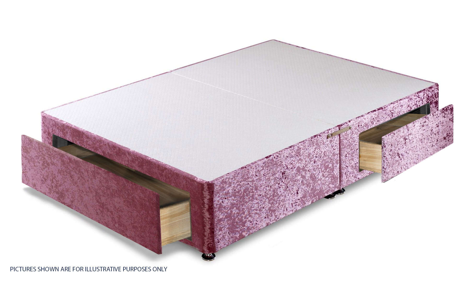 Apollo 6ft Glitz Pink Jumbo Drawer Divan Base - Image 2