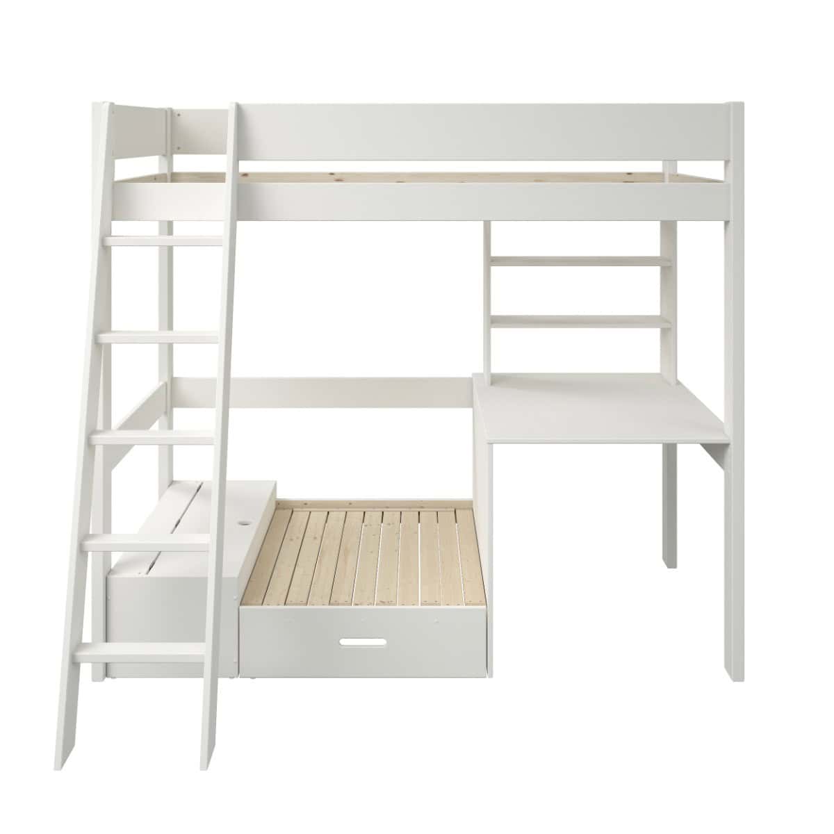 Kids Avenue Estella White Highsleeper with Pink Sofa Bed - Image 3