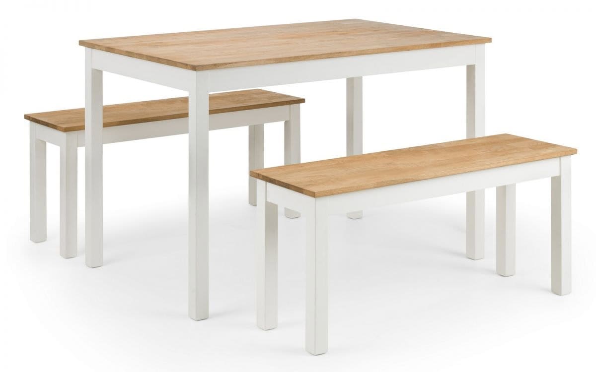 Essen Dining Bench - White & Oak - Image 2