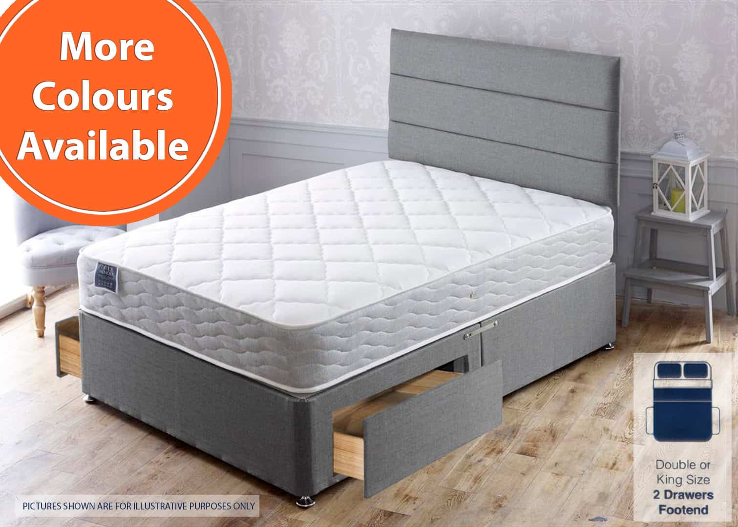 Apollo 6ft Entice 2 Drawer Bed | Buy Online | Beds.ie