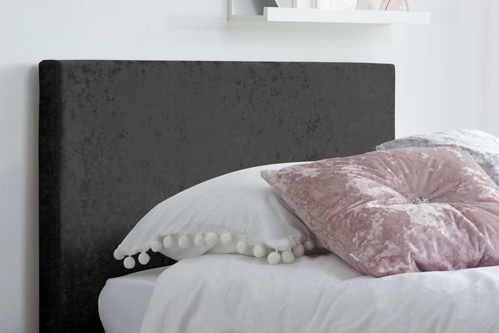 Berlin 3ft Bedframe in Black Crushed Velvet - Image 2