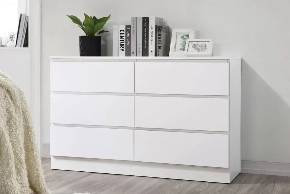 Oslo 6 Drawer Chest - White | Buy Online | Beds.ie