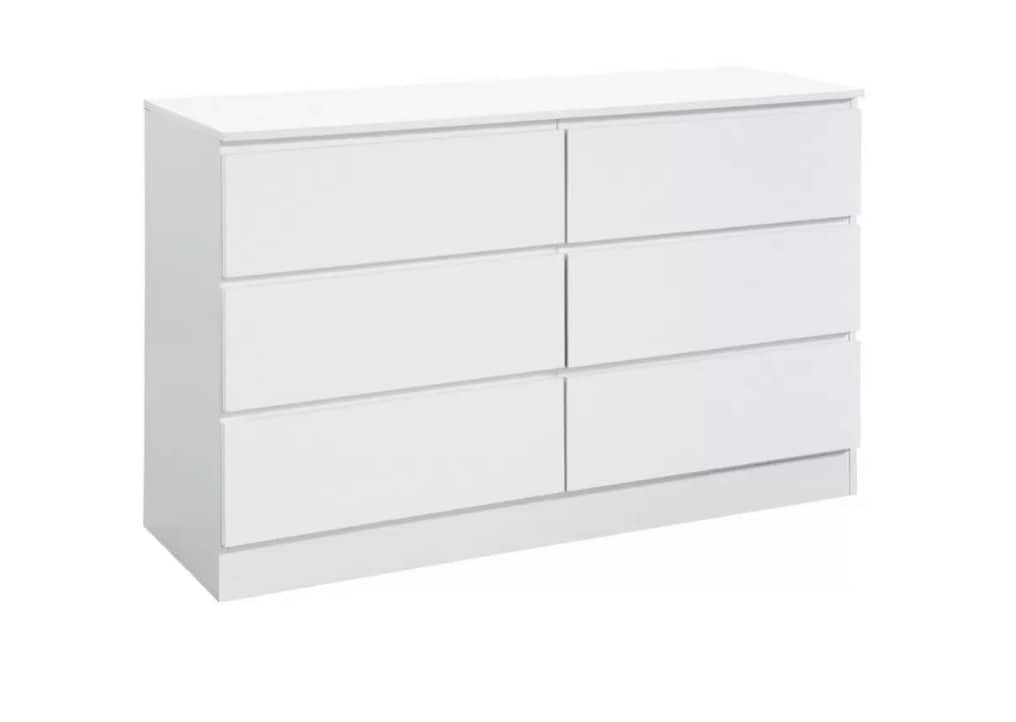 Oslo 6 Drawer Chest - White - Image 2
