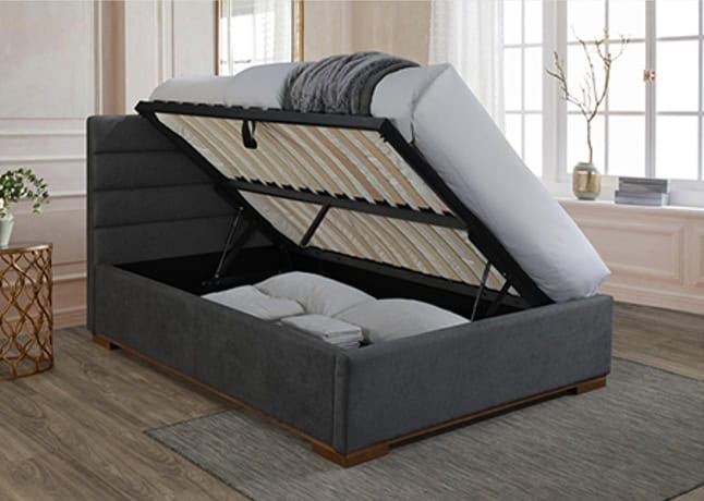 Mayfair 4ft6 Ottoman - Dark Grey - Image 2