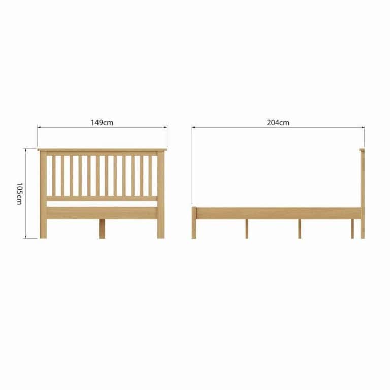 Everlee 4ft6 Bedframe - Rustic Oak - Image 3