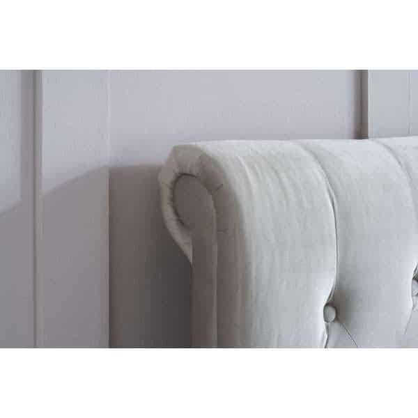 6ft Copenhagen King Bed - Warm Stone finish - Image 4