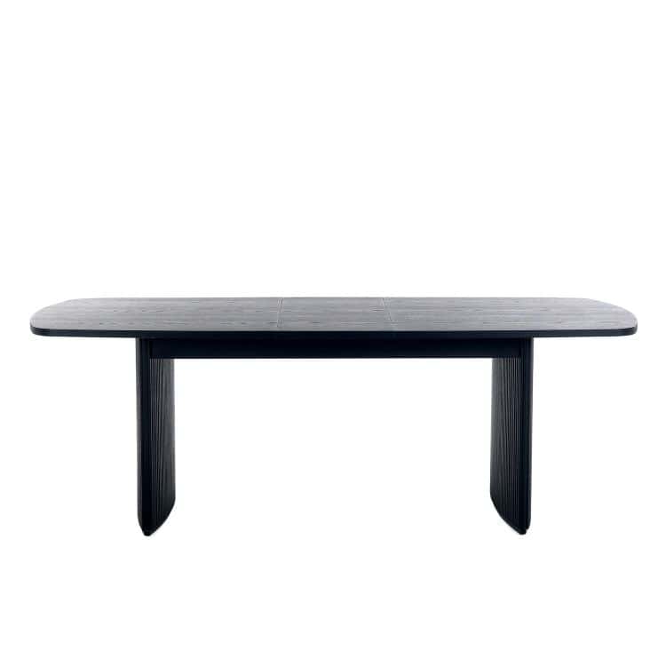 Louanne Fluted Extending Dining Table - Black - Image 2