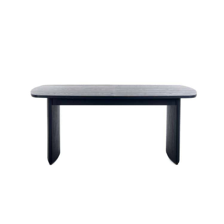 Louanne Fluted Extending Dining Table - Black - Image 3