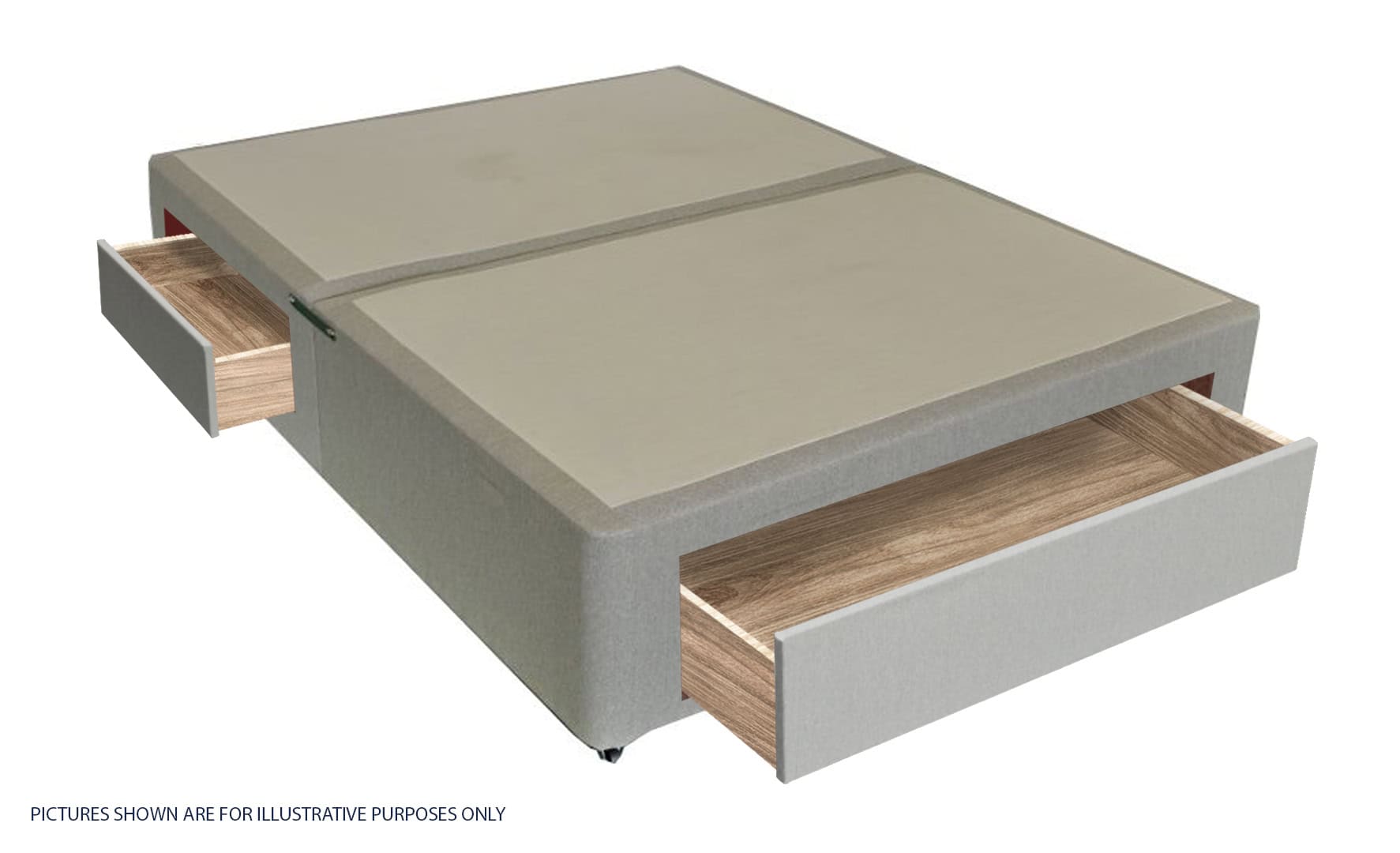 Apollo 5ft Beige Jumbo Drawer Divan Base - Image 2