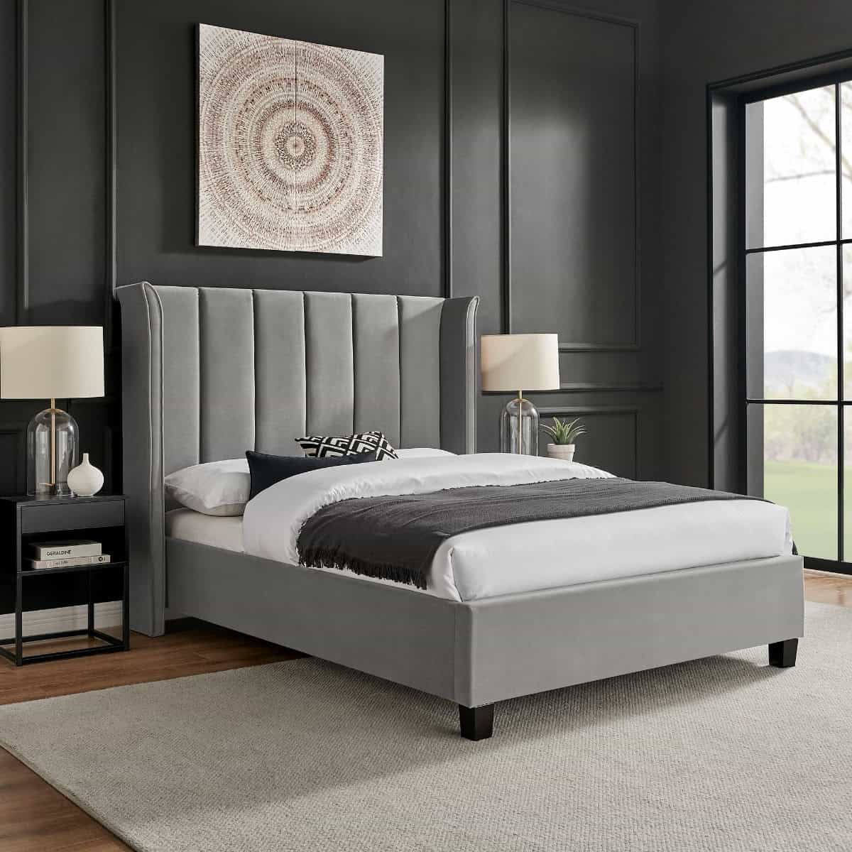 Limelight Polaris 4ft6 Bedframe - Silver | Buy Online | Beds.ie