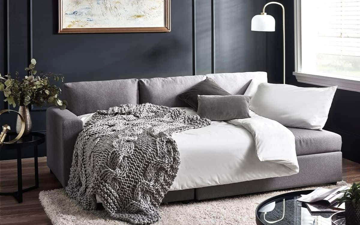 Angelica Sofa Bed with Storage - Grey Linen - Image 4