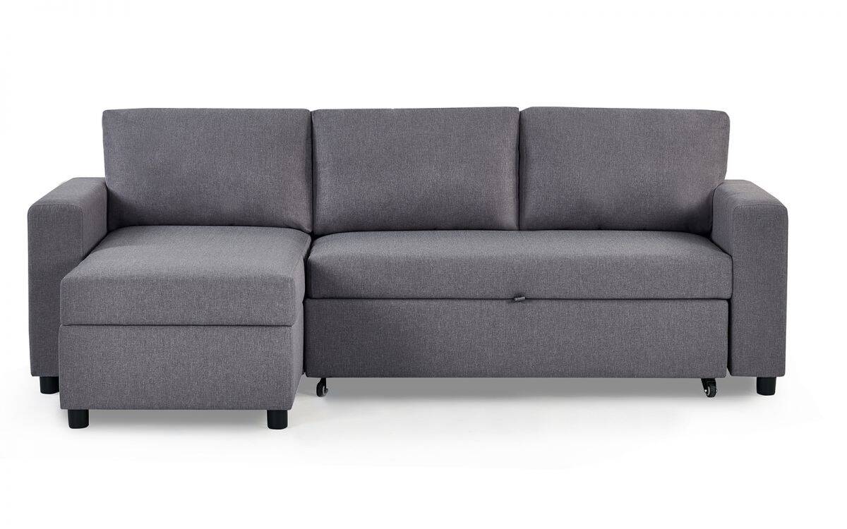 Angelica Sofa Bed with Storage - Grey Linen - Image 7