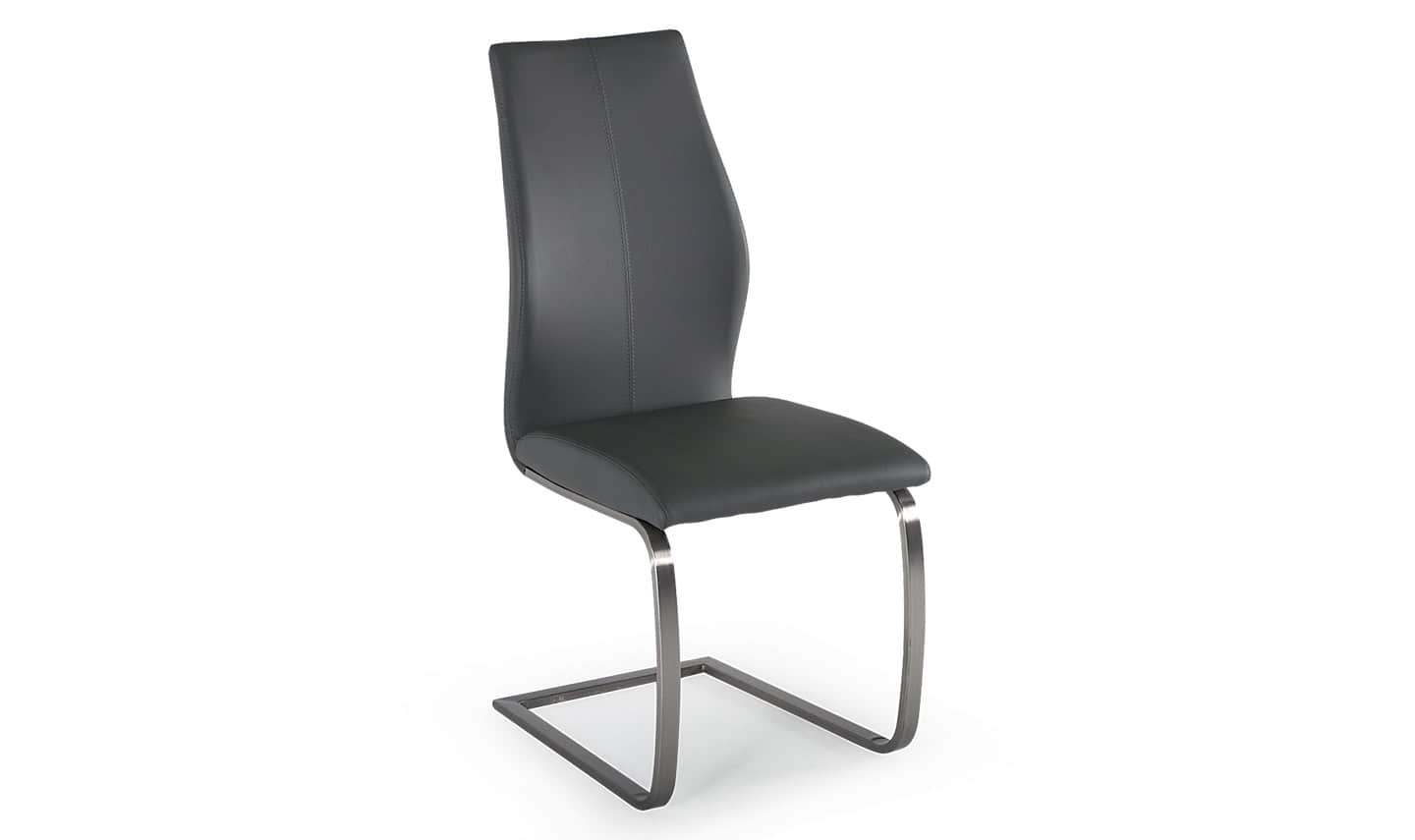 Irma Dining Chair (Pair) - Brushed Steel Grey | Buy Online | Beds.ie