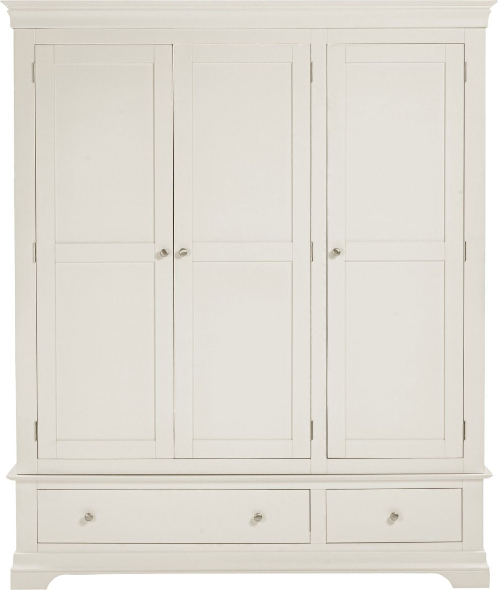 Bordeaux 3 Door Wardrobe - Ivory - Image 2
