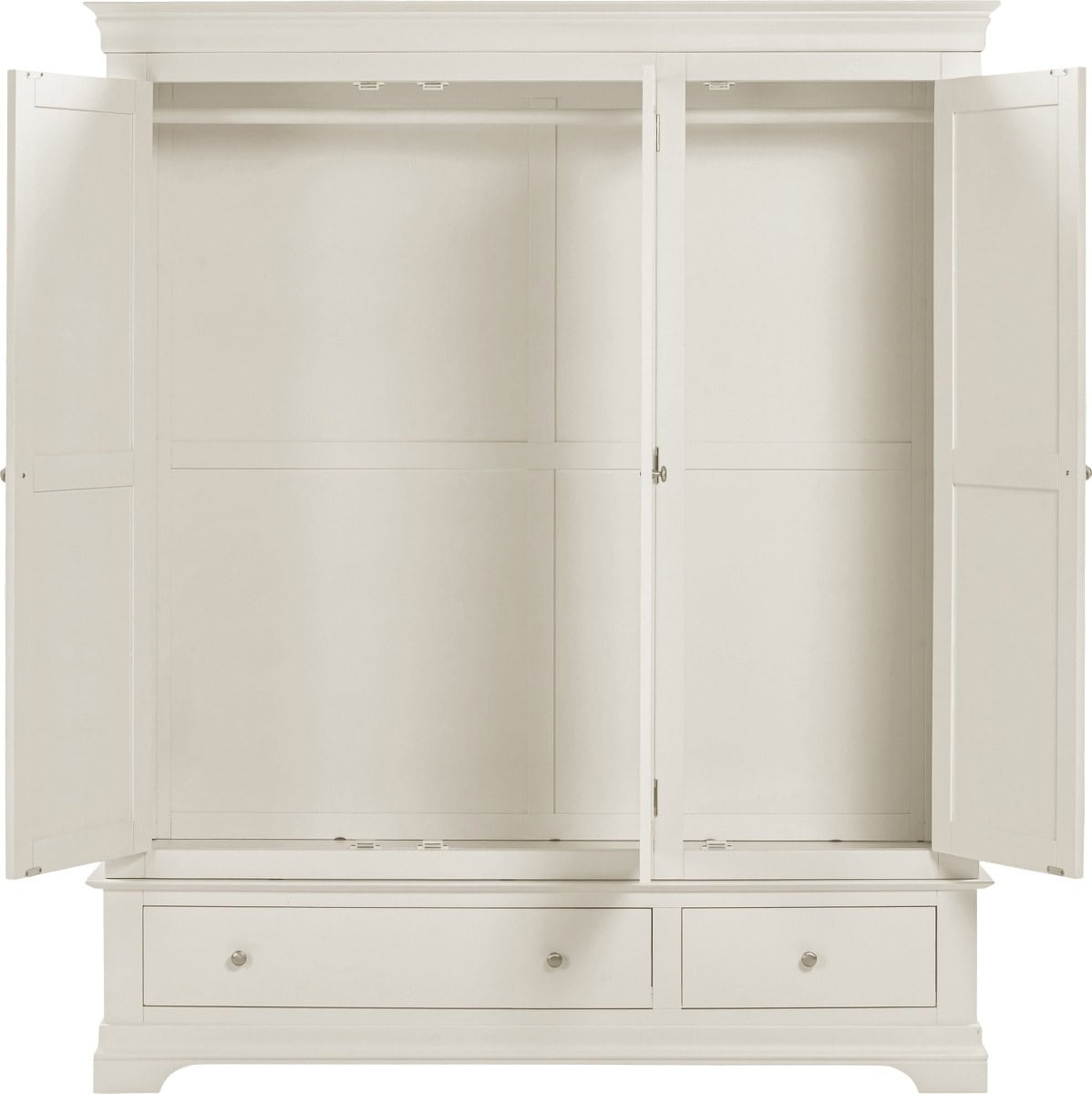 Bordeaux 3 Door Wardrobe - Ivory - Image 3
