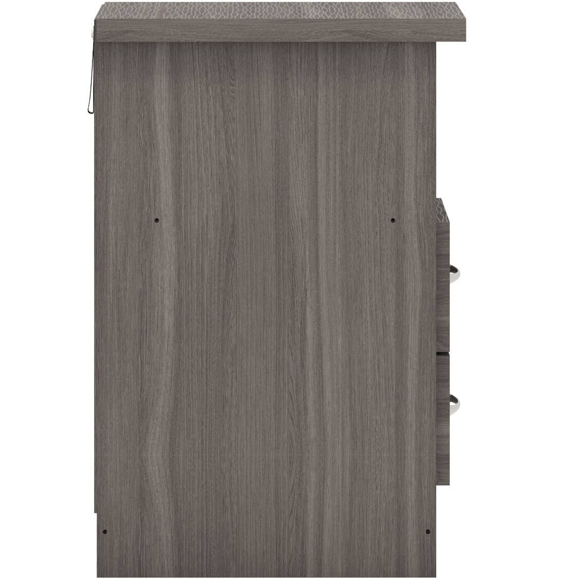 Nevada 2 Drawer Bedside - Black Wood Grain - Image 4