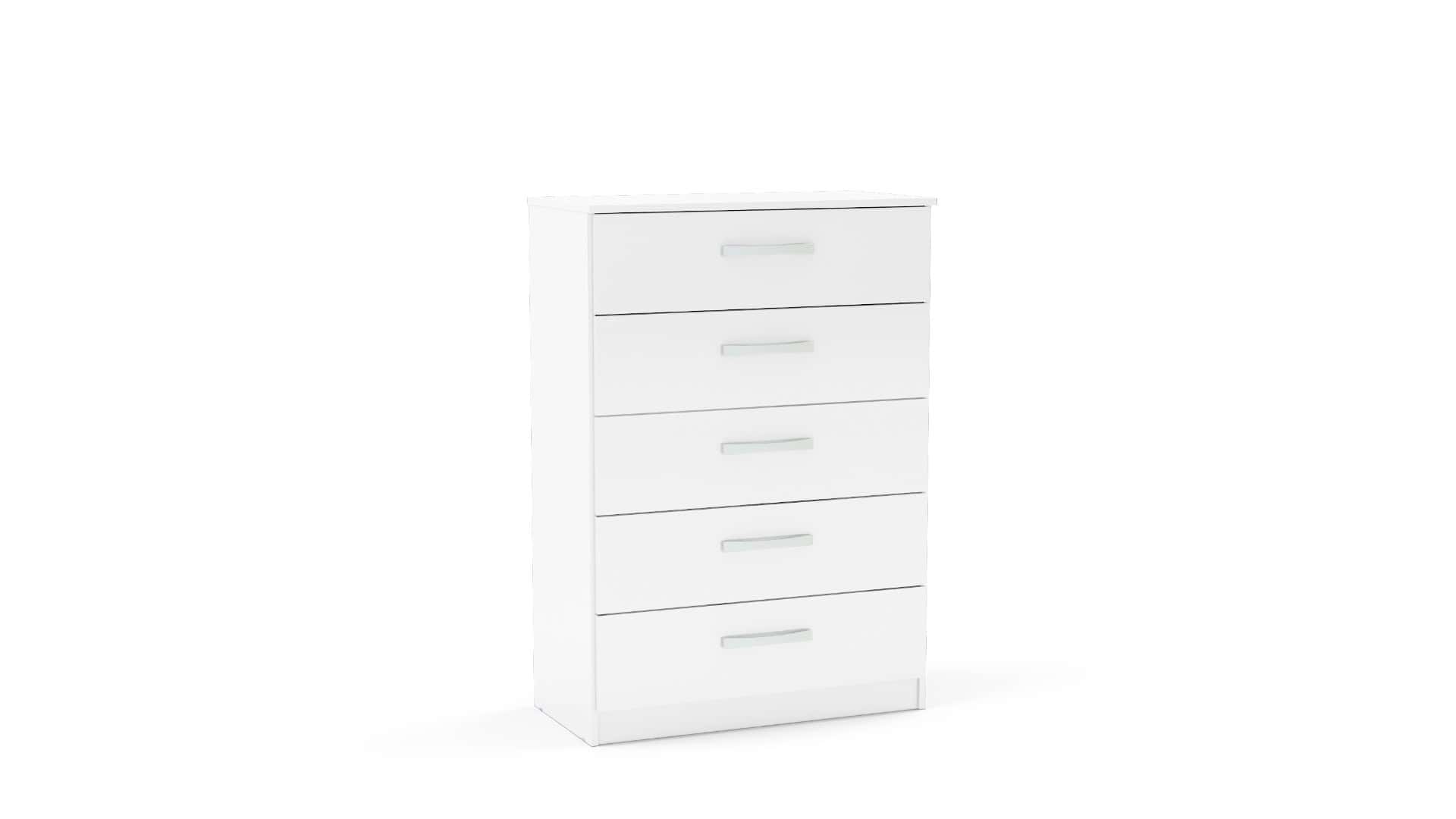 Lynx 5 Drawer Chest - White | Buy Online | Beds.ie